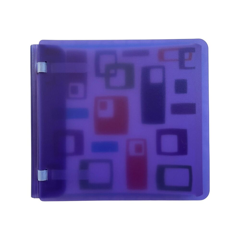Creative Memories GEOMETRIC 7x7 Scrapbook Album Purple & Blue Cover White Pages